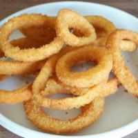 Onion Rings · Golden brown crispy onion rings