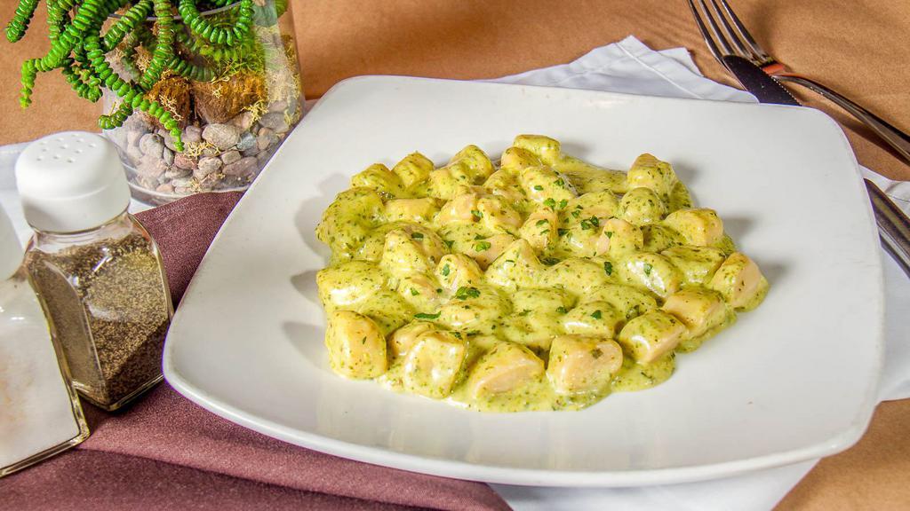 Gnocchi Alla Sorrentina · Signature dish, homemade potato dumplings, mozzarella, choice of tomato basil sauce or homemade pesto.