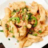 Salt & Pepper Squid · Hot and spicy.