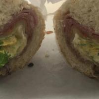 Italian Sub Sandwich · Provolone cheese, pepperoni, salami, ham, lettuce, tomatoes, onion, mayo, and Italian dressi...
