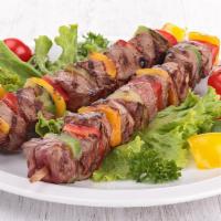 Beef Kebab | Keto · Higher Protein, Lower Carbohydrate plates have NO RICE, NO PITA. Two Beef Skewers, Greek Sal...