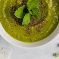 Fresh Pea Soup · COMES FROZEN. Vegan. Gluten-free. Dairy-free. Organic peas, organic vegetable stock, organic...