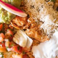 Taco Salad · Choice of beans, lettuce, enchilada sauce, guacamole, corn, sour cream, salsa fresca, your c...