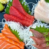 Assorted Sashimi 12Pc · 3pc Salmon, 3pc Fresh Tuna, 3pc Albacore, 3pc Yellowtail
