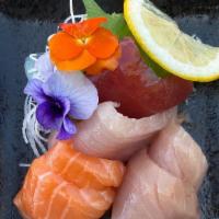 Assorted Sashimi 6Pc · 2pc Salmon, 1pc Fresh Tuna, 2 Yellowtail, 1pc Albacore
