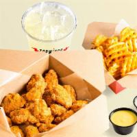 15 Boneless Wings For 2 · 15 boneless wings, 2 flavors, 2 sides (waffle fries, tots or veggie sticks), 2 dips, 2 soft ...