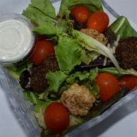 Side Salad · Mixed greens, tomato, croutons and your choice of Italian, Thousand Island or Ranch Dressing...