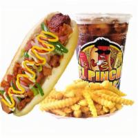 A. Tocino/Bacon Hot Dog Combo · Large Hot Dog with Bacon, Grilled Onions & Grilled Jalapeño, Ketchup, Mustard, Mayo Also a D...