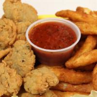 Fried Oysters · Deep-fried breaded oysters perfected with our house sweet and mild black-peppery dipping sau...