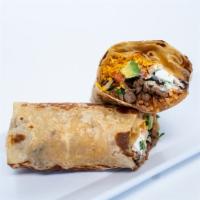 Power Burrito · Your Choice of Meat, Rice, Beans, Pico de Gallo, Sour Cream, Cheese, and Guacamole.