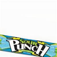 Sour Punch Blue Raspberry Straws Candy · 