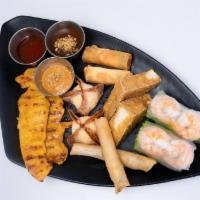 Kinaly’S Combo  · Combination of chicken stay, spring roll, egg roll, cream cheese wonton, fried shrimp, fried...