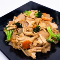 Pad See You · Pan fried flat rice noodle with your choice of meat, egg broccoli, carrot and sweet dark soy...