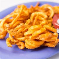 Curly Fries · Served with heinz ketchup.