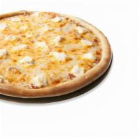 Cheese Lover Pizza · With homemade tomato sauce, mozzarella cheese, parmesan ricotta & cheddar cheese.