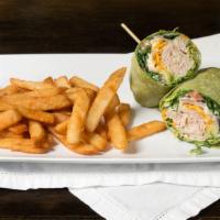 Turkey Wrap · Romaine lettuce, red onion, avocado, tomatoes, and mixed cheese with ranch dressing.