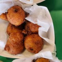 Hush Puppies · with bacon bits.