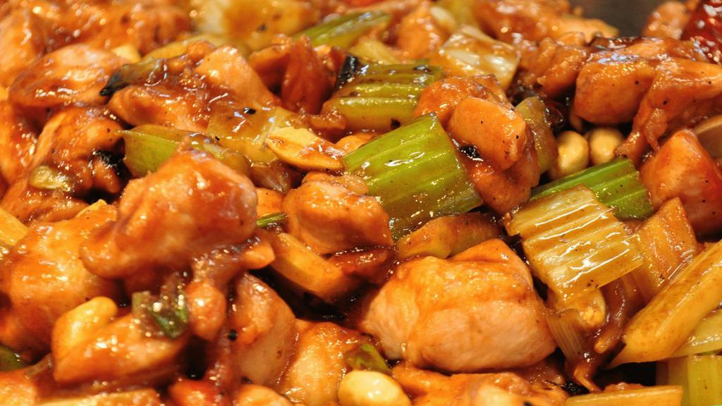 Kung Pao Chicken 🌶 · *contains peanuts.
