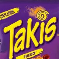 Takis Fuego Corn Tortilla Minis 4Oz · Takis Fuego Chips are the taste of fire. A bite of lava. Like firewalking with your tongue. ...