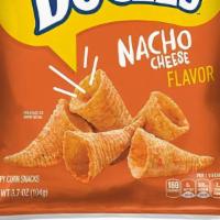 Bugles Nacho Cheese 3Oz · Bugles Nacho Cheese Flavor Crispy Corn Snacks. A grab and go snack. Perfect for the lunchbox...