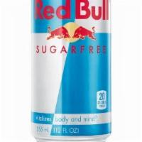 Red Bull Sugar Free 12Oz · With taurine. Lightly carbonated. 10 calories per can. Sugar free. Caffeine content: 114 mg/...