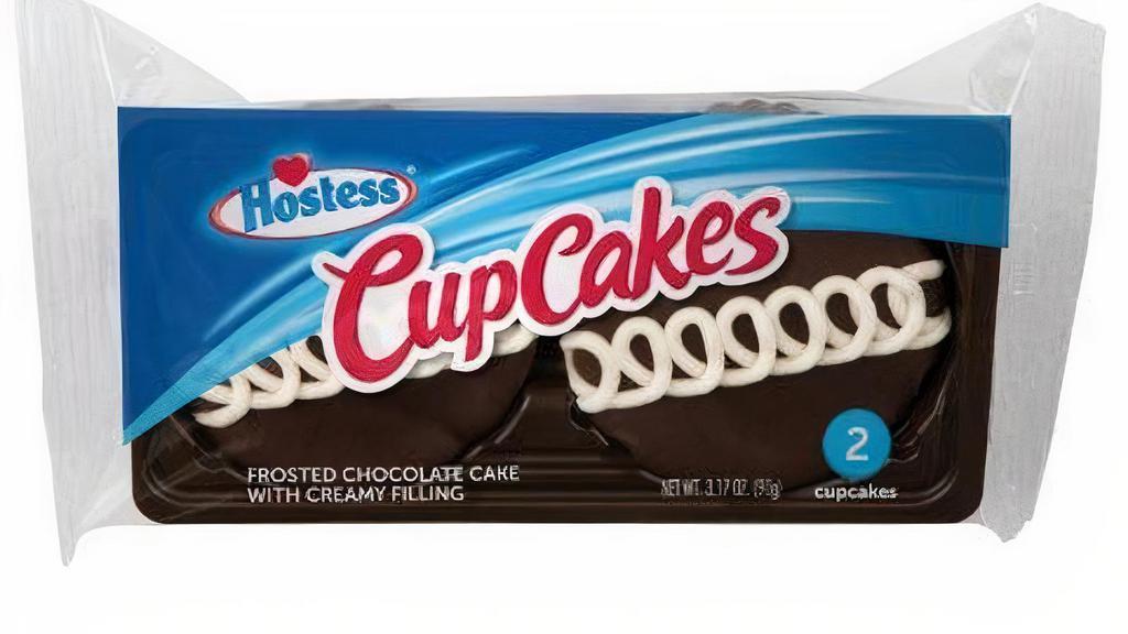 Hostess Chocolate Cupcakes 2 Count · Frosted chocolate cake with creamy filling. Contains bioengineered food ingredients.