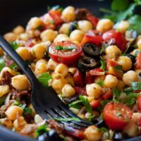 Carla'S Black Eyed Pea Salad · Fresh & delicious Black eyed pea salad prepared with a mix of fresh veggies. Served with cus...