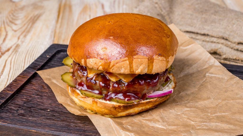 Bbq Chicken Sandwich · Delicious sandwich made with BBQ Chicken, slaw, mayo, and pickles.
