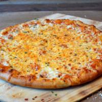 Classic Cheese Pizza · Fresh mozzarella and Parmesan cheese, oregano and marinara sauce.