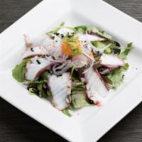 Octopus Salad · Octopus with Baby Mixed Greens. . Served with House Ponzu & Sweet Mustard Dressing.