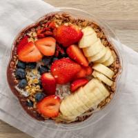 Acai Bowl · Toppings: Granola, Strawberry, Banana, Shaved Coconut, Blueberry, Goji Berries. All Blends C...