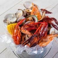 First Mate Combo
 · Served with shrimp, mussel, clam, and crawfish. Included 2 pieces of corn, 2 pieces of potat...
