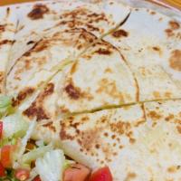 Combo Quedilla · Quesadilla choose your meat with rice beans on the side