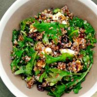 Vegetarian Kale & Quinoa Salad · Vegetarian, gluten-free. Organic quinoa, chopped kale, reduced-fat feta, pecans and cranberr...