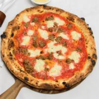 Salsiccia · Organic San Marzano tomato sauce, grana, mozzarella fior di latte, and house-made fennel sau...