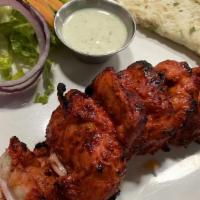 Tandoori Boti (Cube) · Spicy. Chicken thigh meat cubed marinated in traditional Tandoori spices.