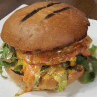 Chapli Kebab Burger · Spicy. A burger made with A chapli kebab patty. Served with small fries. Chicken or beef.