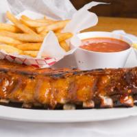 Presidential Platter · A full slab of baby back ribs with 2 sides & bread.