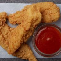 3 Chicken Tenders · 3 crispy all white-meat homestyle chicken tenders served with your choice of dipping sauce.