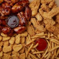 All The Things Bundle · The one has it all: Wings, nuggets, and tenders all in one meal. 25 bone-in wings with your ...