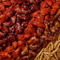 Wings & Fries · One hundred bone-in wings (yes, we said 100!) tossed in up to four flavors and two pounds of...