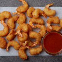 Cajun Shrimp  · Crispy mini shrimp tossed with our Cajun Seasoning, served with a side of ranch dipping sauc...