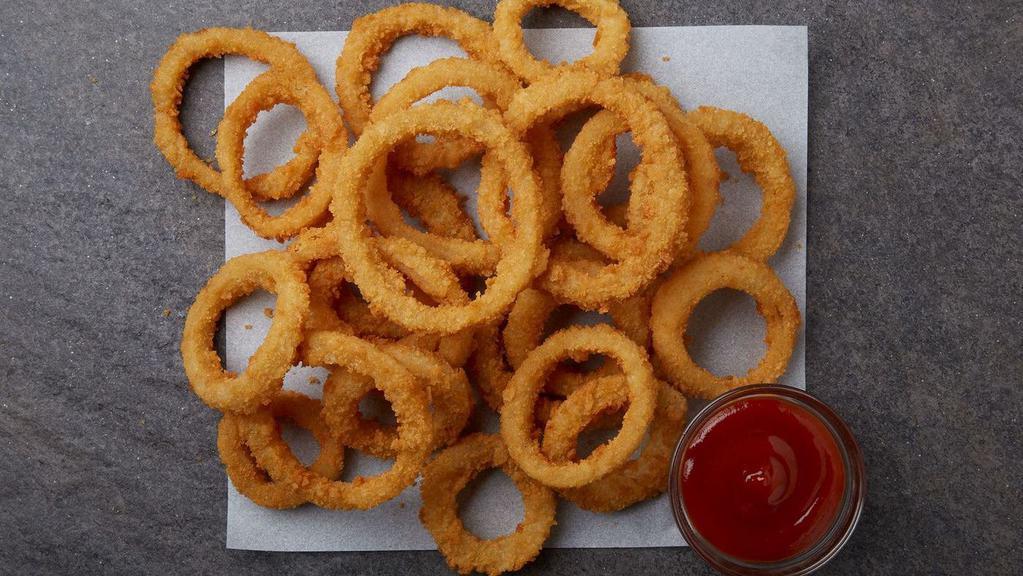 Onion Rings, 12 Oz · Hot, panko-crusted onion rings - need we say more?