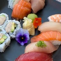 Sushi Sashimi Bluecrab Special · 5pc Sushi(Tuna, Salmon, Yellowtail, Albacore, Shrimp) with 6pc Sashimi, 4pc Bluecrab Cali Ro...