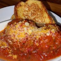 Meatballs · Served with focaccia bread.