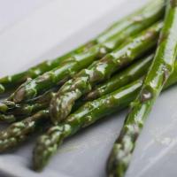 Fresh Asparagus · Roasted Garlic Oil, Grana Padana