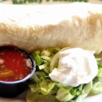 Breakfast Burrito · Potato, onion, jalapeno, cheese two scrambled eggs,.  Add your choice of Bacon, Sausage or C...