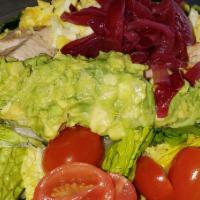 Great Maple Cobb Salad · Romaine, Chicken Breast, Chopped Egg, Fresh Tomato, Blue Cheese, Avocado, Pickled Onions, Sm...