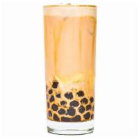 Hey Hey · Fancy boba milk tea.  Includes: Assam Black Tea, Boba, Flan, Caramel, House Creme