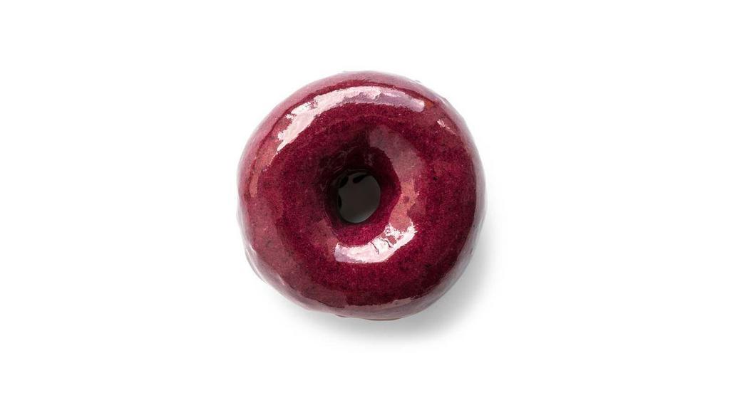Blueberry Cake · A moist and delicious plain cake donut that is glazed with our signature blueberry bourbon basil glaze.